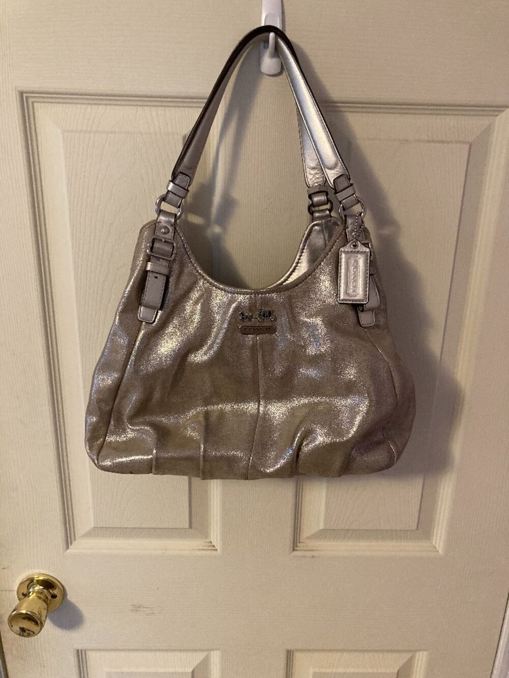 Coach Metallic Madison Maggie Hobo Shoulder Purse 16503